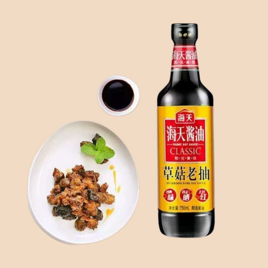 Salsa de soya oscura de champiñón